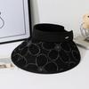 New summer headband empty top hat lace flower cloth empty top hat summer versatile casual sun hat outdoor sun protection hat