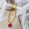 Colorful Acrylic Flower Necklace Summer Vacation Necklace Fashion Versatile Women Niche Design Sweet Cool Spicy Girls Necklace