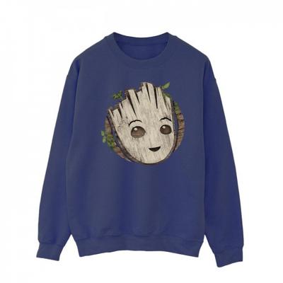 Mens I Am Groot Wooden Head Sweatshirt