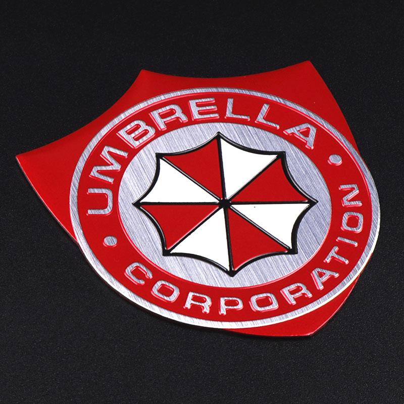 For Audi RS3 3D Aluminum Umbrella Corporation Badge Stickers Car Trunk Body Decorations Decal Accessories for Audi Renault Honda Volvo Skoda