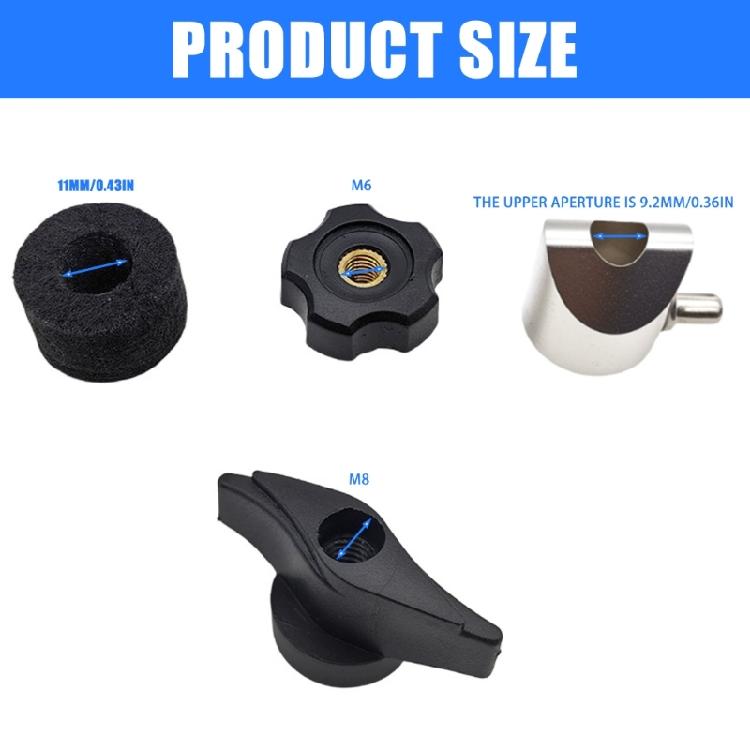 Multifuntional Drum Cymbal Mounting System Ergonomic Height Adjustment Adjustable Cymbal Mount for Stage Studio Use