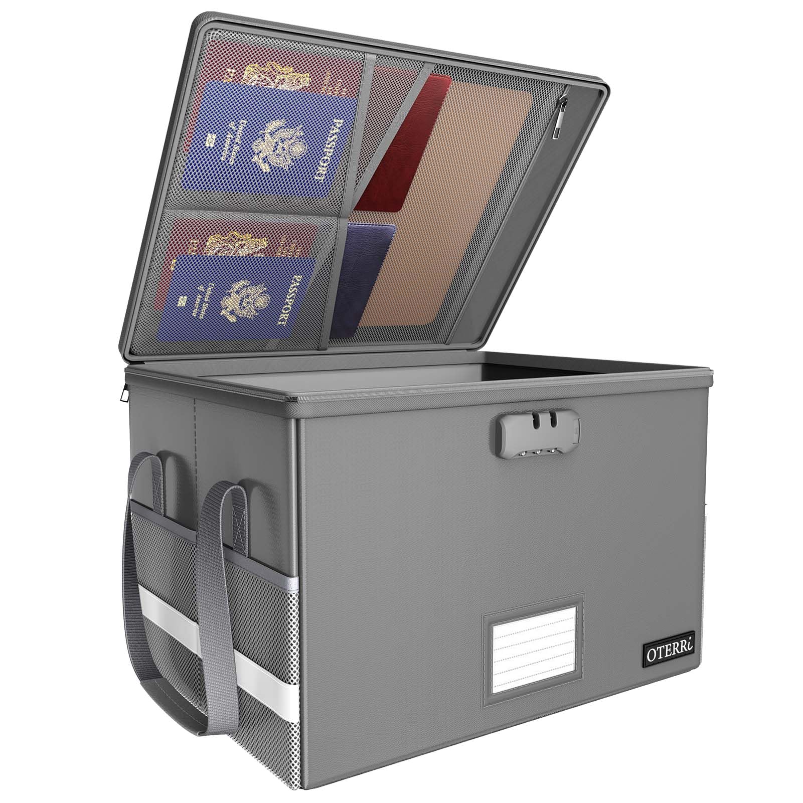 Oterri Fireproof Storage Document Storage Fireproof Large Capacity Fireproof Temperature Password Holds A4 Large Storage Suitable for Office and Home 8757₽