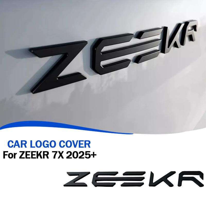 For ZEEKR 7X 2024+ Tailgate Logo Decoration Stickers Metal Material Lettering Styling Emblem Exterior Upgrade Car Accessories