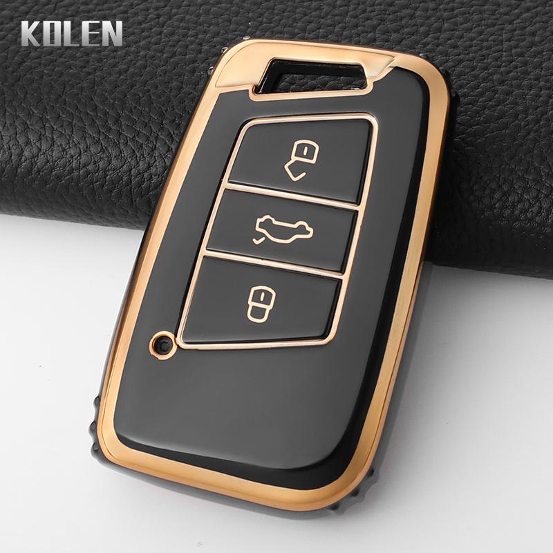 Tpu Car Key Case Cover Shell Fob For Vw Volkseagen Passat B8 Magotan For Skoda Superb A7 Kodiaq Seat Key Protector Accessories