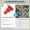 Wrench Storage Rack Wrench Sorter Bracket Tool Storage Box Organizer Wall Mounted Storage 5mm-27mm Metric and Imperial Wrenches