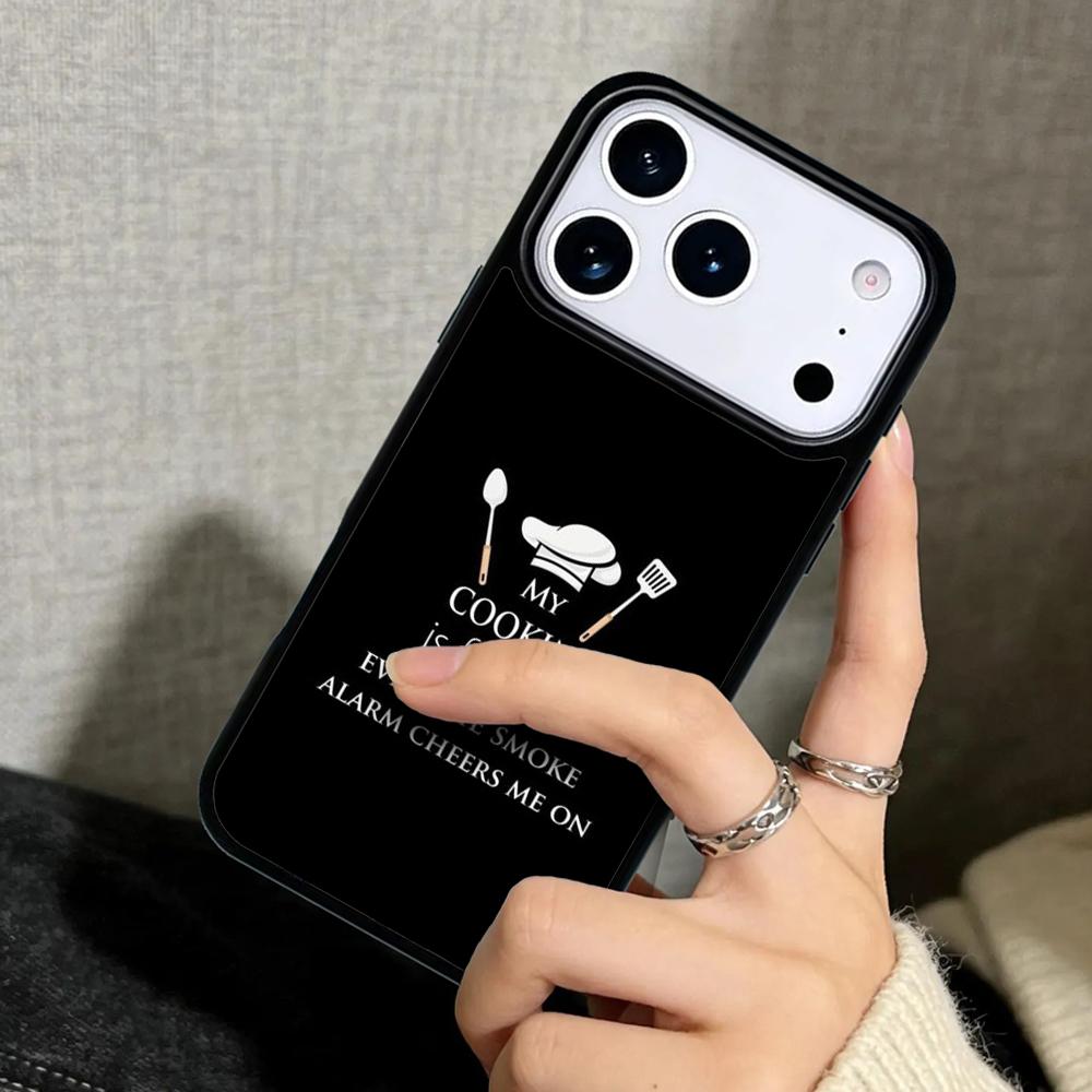 Capa Case for iPhone 17 Air 16 Pro Max 15 Plus 11 13 Mini 14 12 Back Phone Cover Love Baking Chef Knife soft