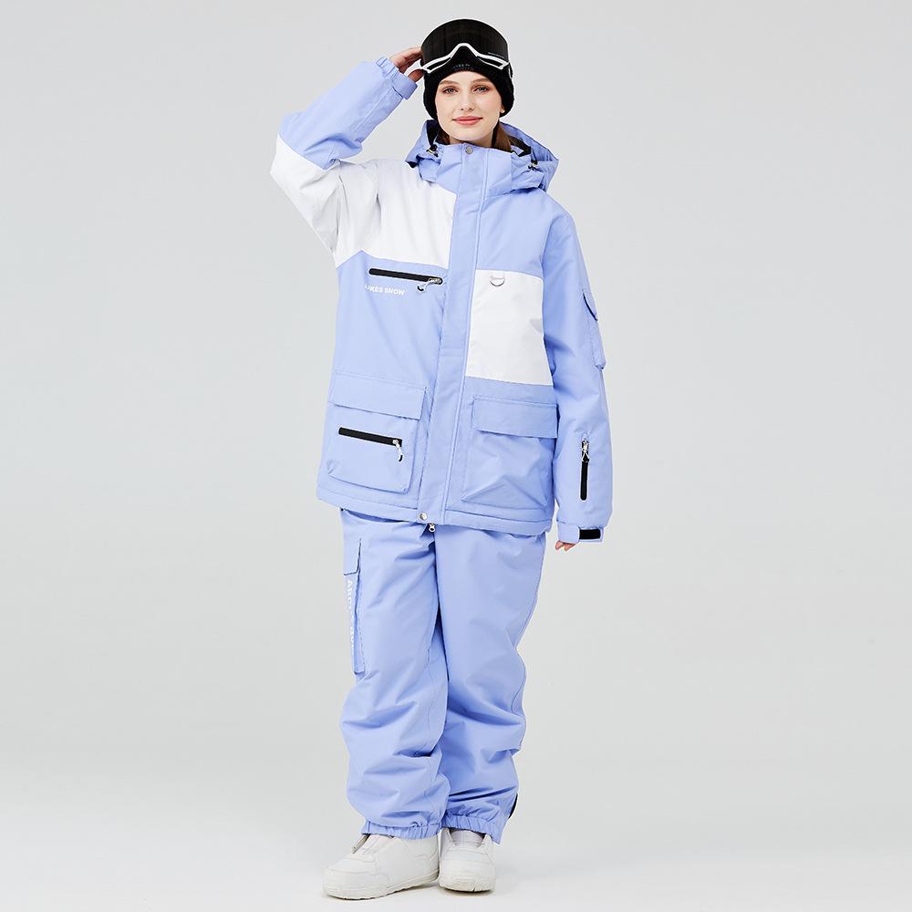 Unisex Winter Ski Suit: Jacket & Pants Set for Outdoor Skiing & Snowboarding
