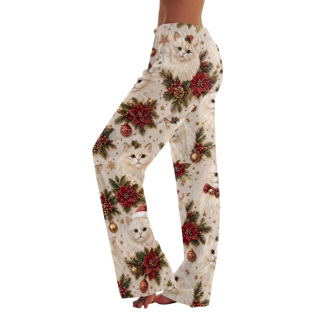 Women's Printed Wide Leg Pants Casual Relaxed Fit for Everyday Wear