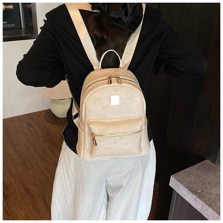 Backpack bag women's new trendy large-capacity texture fashionable versatile commuter small backpack schoolbag women
