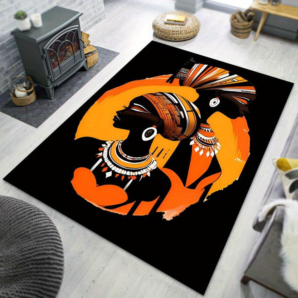 

Вес Кристальный Вельвет 1шт Африканский Узор Противоскользящий Ковер, Подходит для Гостиной Спальни Домашней Комнаты Декор Кровать Кресло 50x80cm