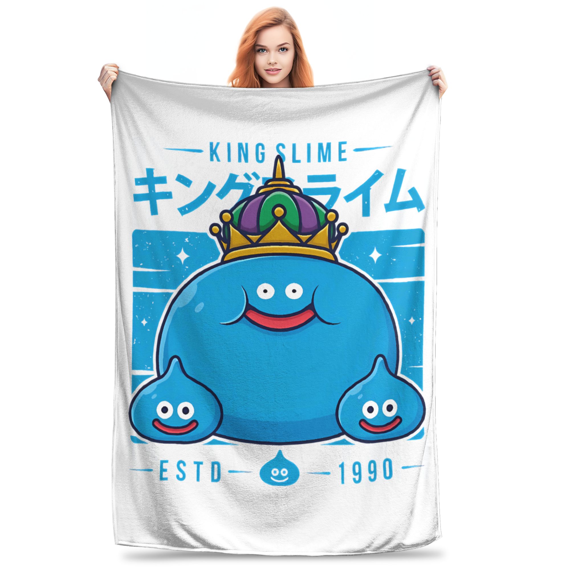 

D-Dragon Quest Slime Plush Blankets Kids Flannel Throw Blanket For Couch Chair Sofa Bed Warm Custom Quality Bedspread Gift Idea 75x90cm