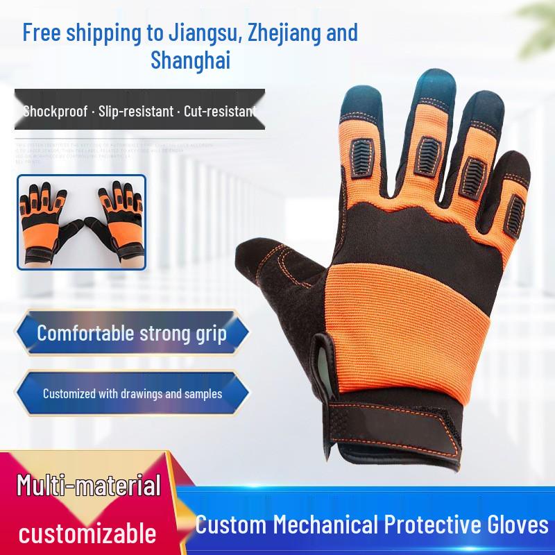 

Mechanical Wear-Resistant Anti-Slip Construction Gloves for Adult Workers