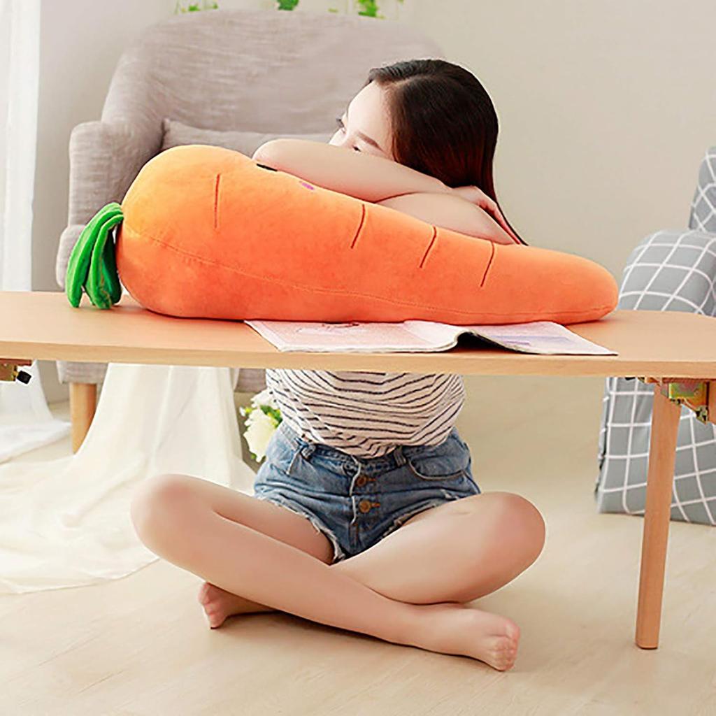 ASkinds Cartoon Carrot Plush Toy Cute Carrot Shape Pillow Stuffed Carro t Toy Soft Doll for Kids Girls