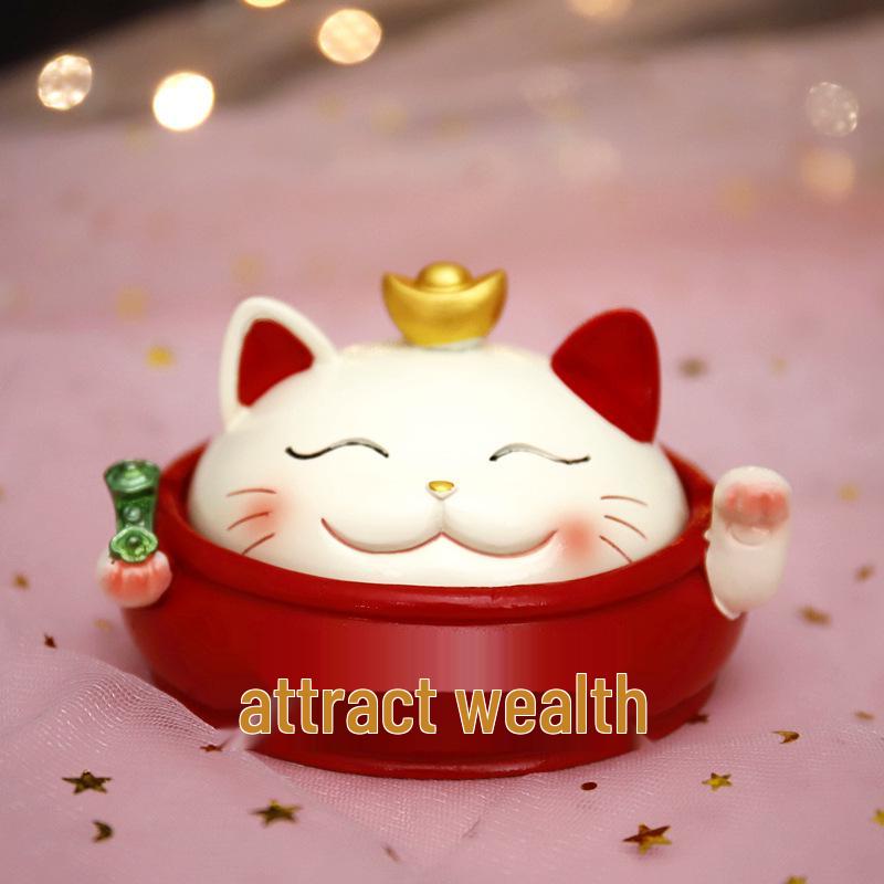 Personalized Desktop Cat Car Ornament - Center Console Doll Decoration