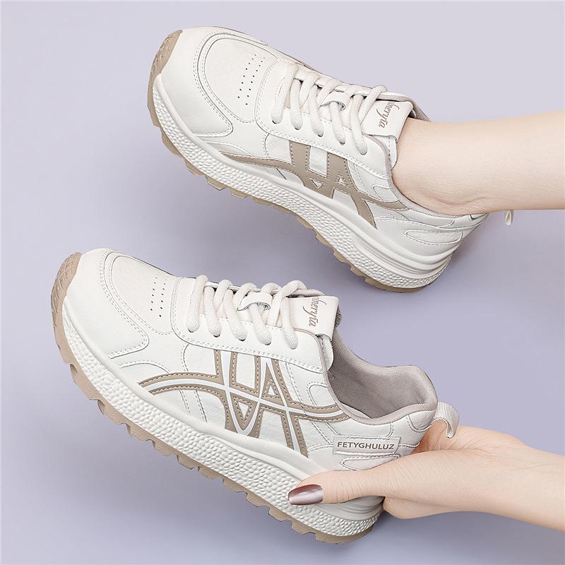 

Thick-soled small man increases height, trendy new breathable casual sports little white shoes women s shoes dad shoes 34