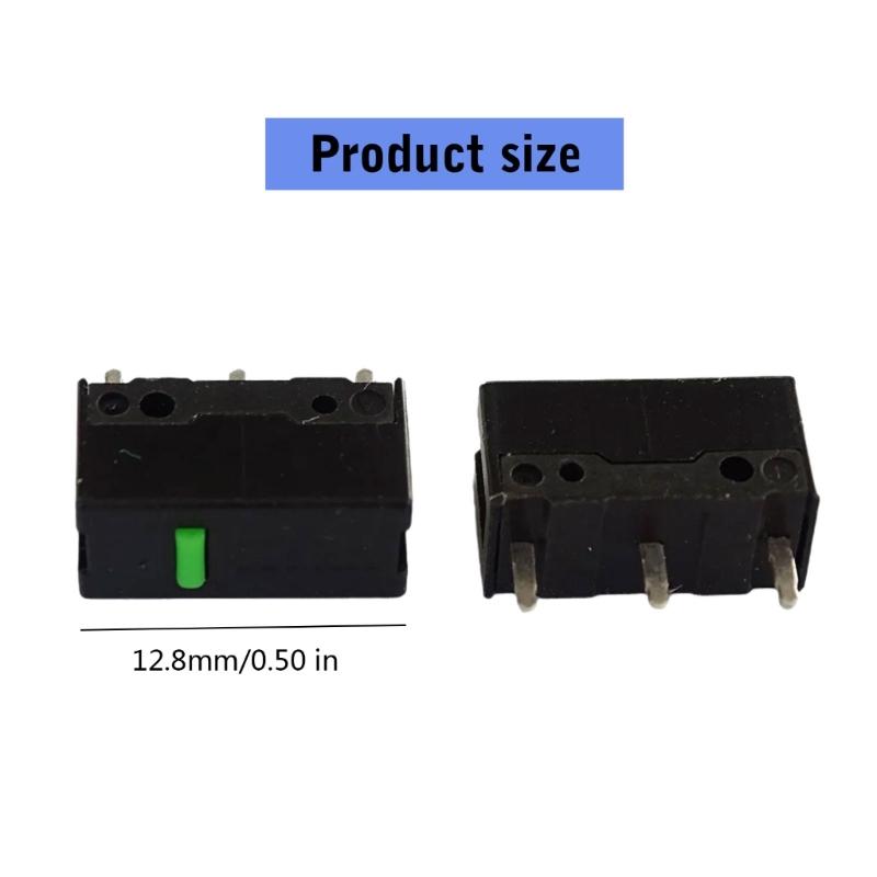 Miedziane mikroprzełączniki z zielonym punktem do myszy gamingowej PC z 3-pinową konstrukcją, żywotność 60 milionów kliknięć