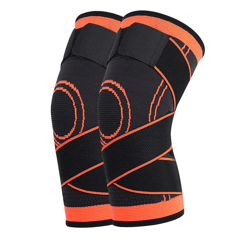 Silicone Pad Double Strap Sports Knee Brace