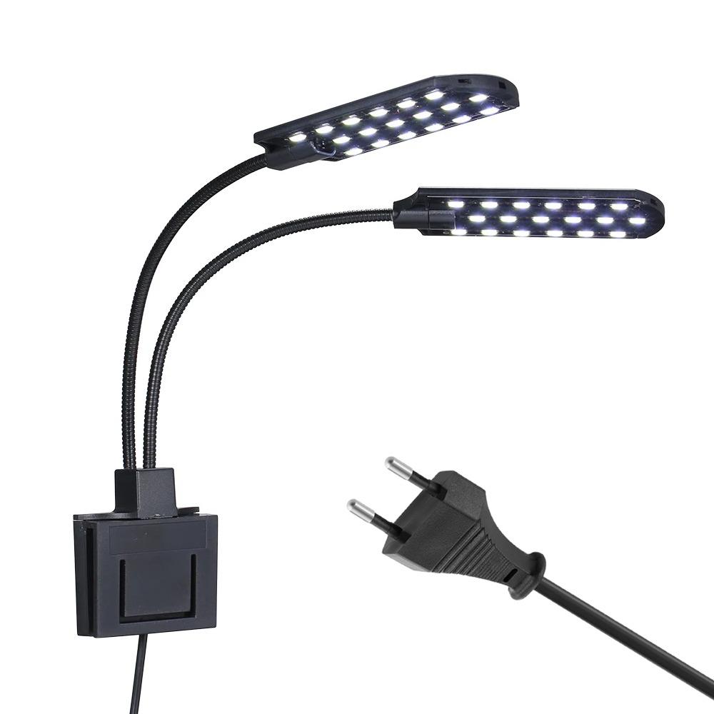 White Light Fish Tank Clip Lamp Flexible Bendable Fish Tank Light Landscape Lamps  Home Aquariums