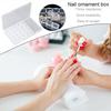 28 Separate Grids Beads Storage Case Transparent Nail Decoraations Storage Box Removable Washable Portable Plastic Nail Art Tool