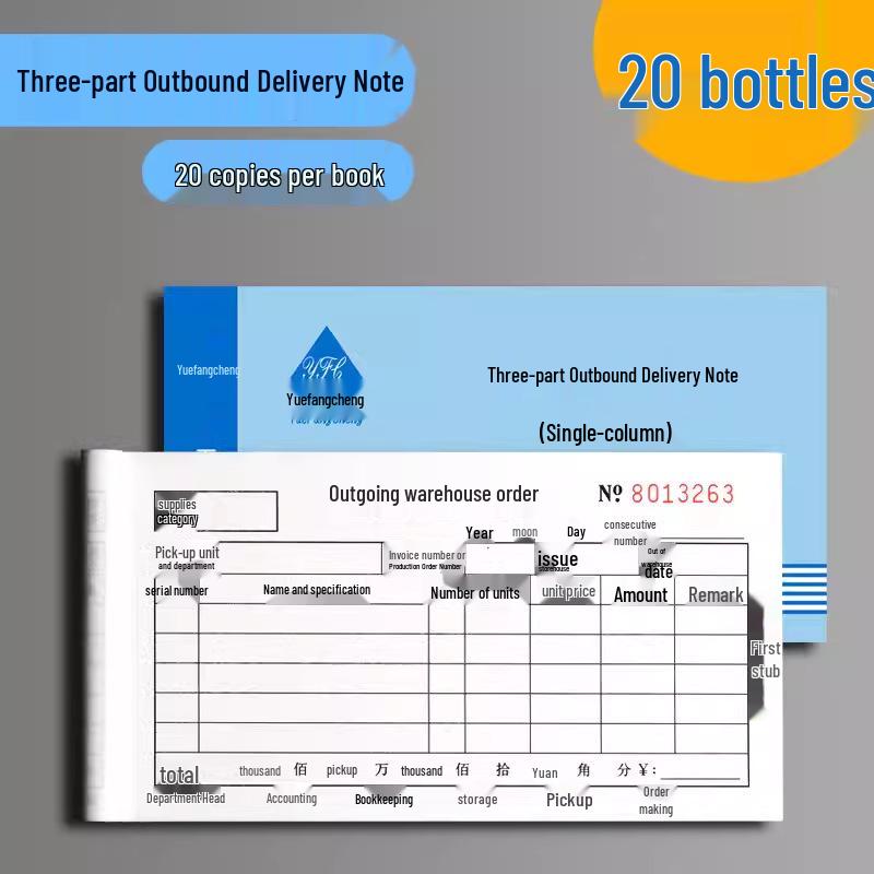 20-Piece Triplicate Warehouse Order & Shipping Form Set