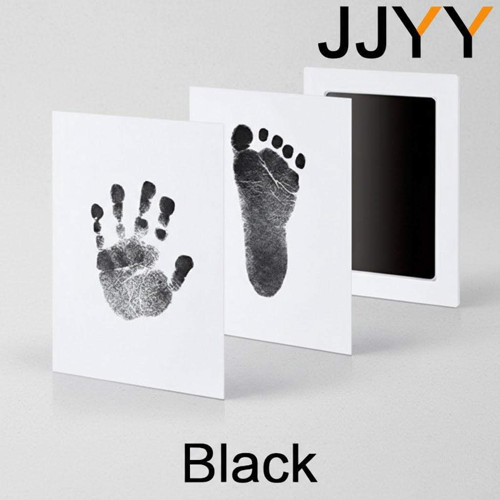 

DIY Handprint and Footprint Kit with Ink Pads and Photo Frame for Toddlers Baby Shower Gift Safe Clean Souvenir Accessories чёрный