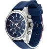 Tommy Hilfiger Mason Blue Silicone/Rubber Strap Men's Quartz Watch 1791791