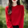 Retro Colorful Polka Dot Sequin Wool Sweater - Loose Fit, Round Neck, Warm for Autumn/Winter