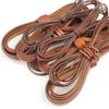 Vintage Genuine Cowhide Leather Cord Strip Flat Rope DIY Leather Craft Jewelry Bag 5 Meters Leathercraft