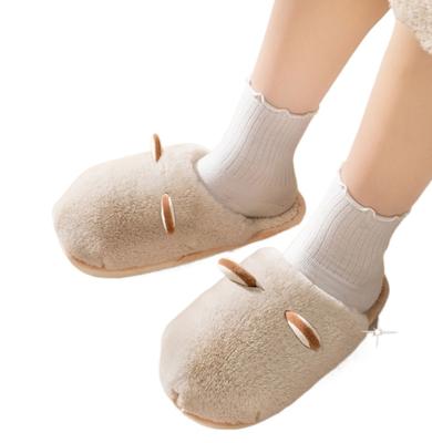 Chinelos de algodão novos chinelos de casa fofos domésticos sola grossa antiderrapantes quentes sapatos de pelúcia