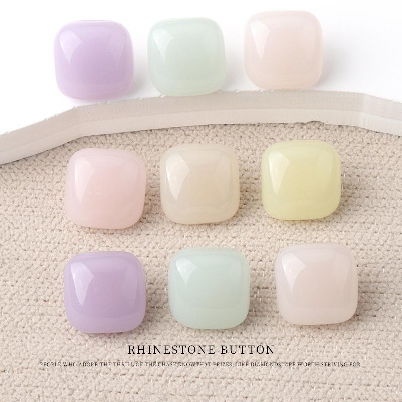 5 Stück Quadratische Harz Hochwertige Hemdknöpfe Vielseitige Oberteil Strickjacke Farbige Kleine Knöpfe Kinderkleidung Dekorative Knöpfe