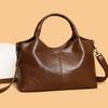 Bag Women's New Light and Simple Commuting Large-capacity Shoulder Messenger Bag Textured Soft Leather Handbag