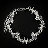 Stylish Thorned Rose Bracelet Adjustable Hand Chain Flowers Link Bangles Victorian Style Jewelry for Fashionable Ladies