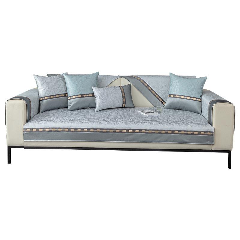 New Sofa Cushion Xia Liang Ice Silk Non-Slip Seat Cushion Cover Simple Light Luxury Sofa Cover Full Cover Cloth Pad