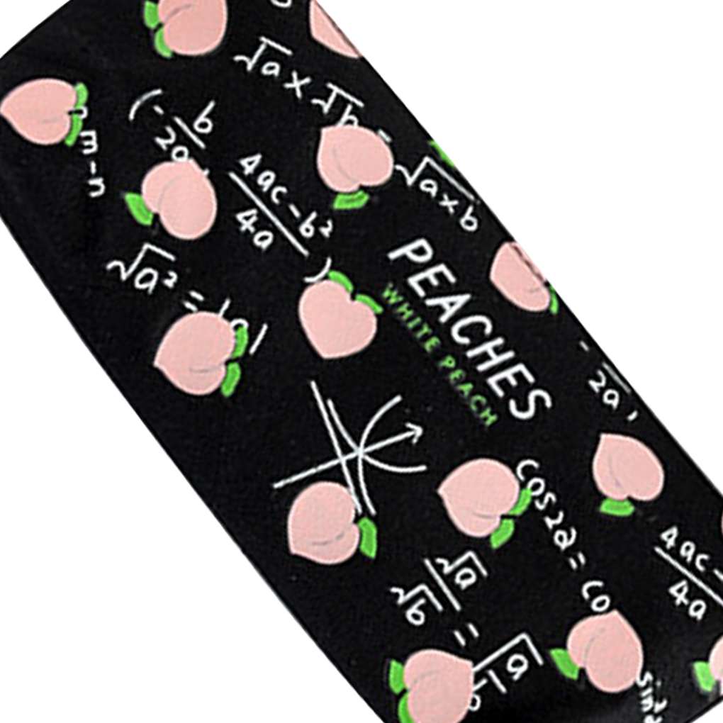 Fruit Printed Zipper Pencil Bag Students Pen Cases Stationery Office Supplies