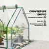 Mini Garden Greenhouse, Pointed Roof, UV-Resistant Steel, Windows, 180 x 90 x 90 cm, Transparent