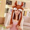 Cute Cartoon Pinch Ears Moveable  Cap Warm Hat Santa  Elk for Christmas Gift Decorative Props