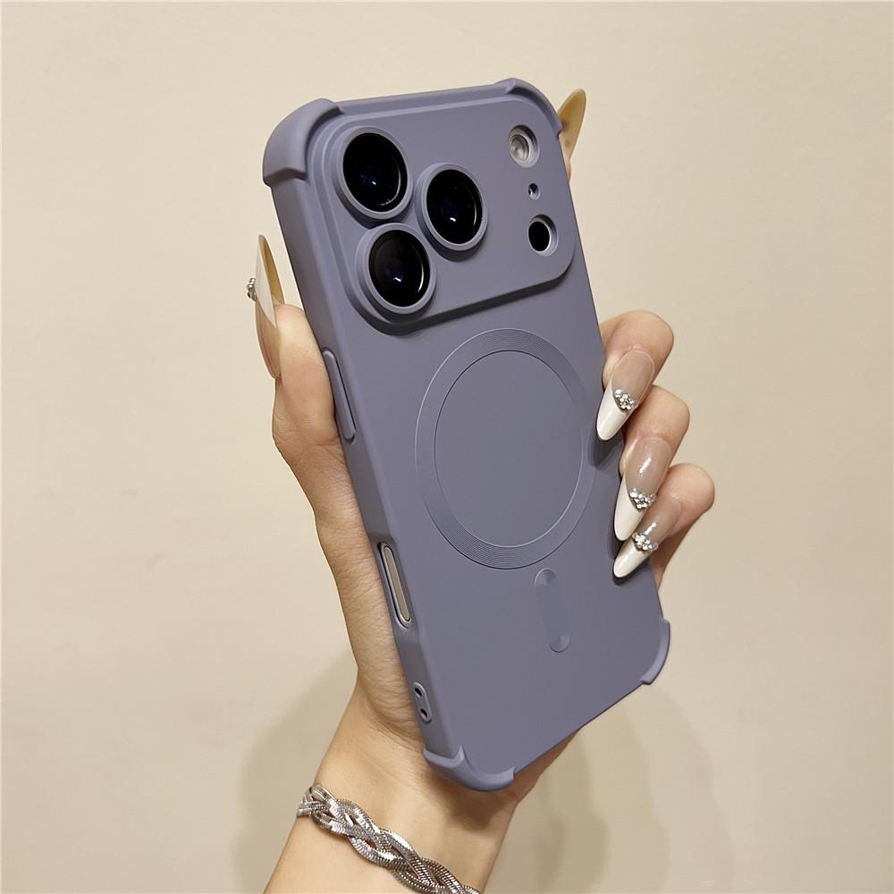 Luxusní magnetický nárazuvzdorný silikonový kryt na telefon Pro iPhone 17 16 15 14 13 12 Pro Max Plus Pro Magsafe Bezdrátové nabíjení Měkký kryt