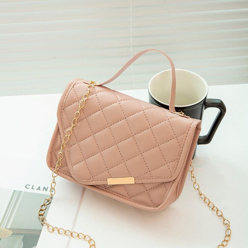 New fashion casual portable shoulder women's bag crossbody simple embroidered thread small square bag crossbody bag