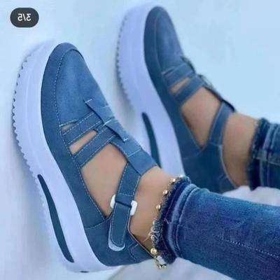 Sommer Neue Frauen Atmungsaktive Mesh Keil Casual Sport Schuhe Frau Nicht Slip Vulkanisieren Sandalen Plattform Turnschuhe Plus Größe 43