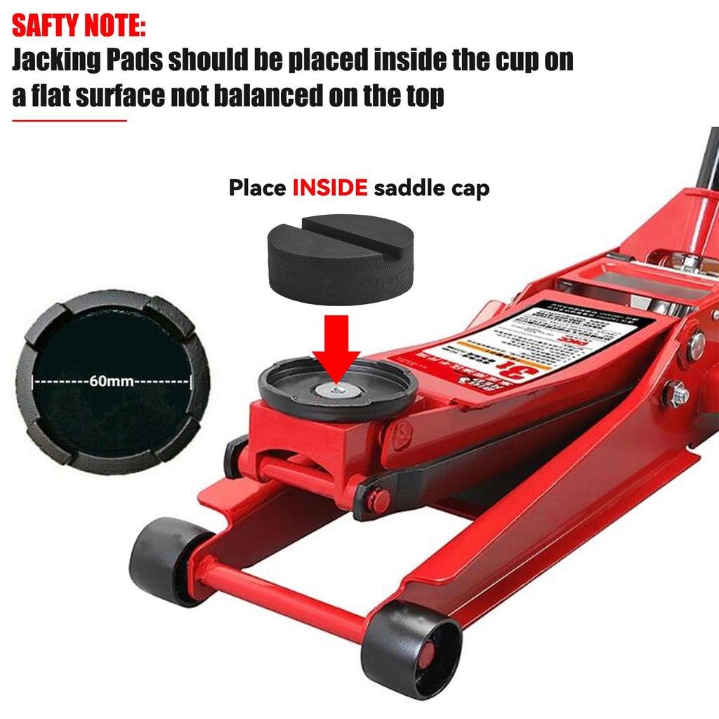 Wagenheber-Auflage, Anti-Rutsch-Schienenadapter, Gummi-Stützblock, robustes Zubehör für Autohebewerkzeuge, universell passend für Wagenheber-Hebewerkzeug