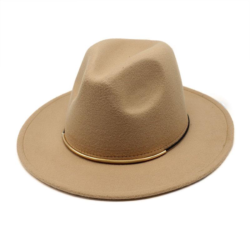 

Retro Ladies Jazz Hat, British Versatile Simple Wool Hat Jazz Hat M（56-58cm） верблюд