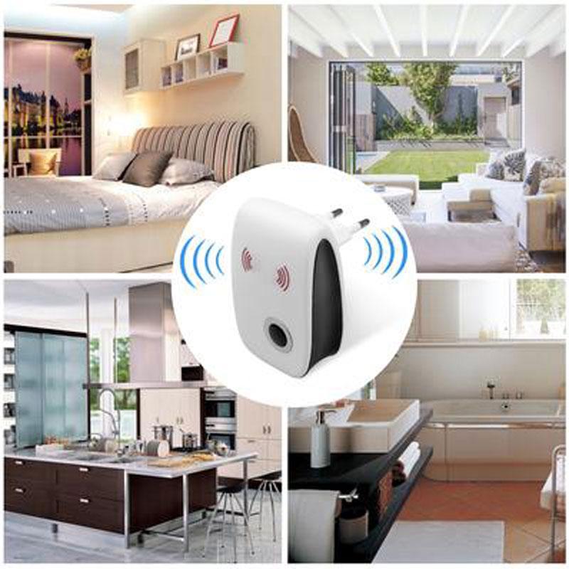 Ultrasonic Pest Repeller Reject Control Electronic Repellent Mouse Rodent Cockroach Insect Killer