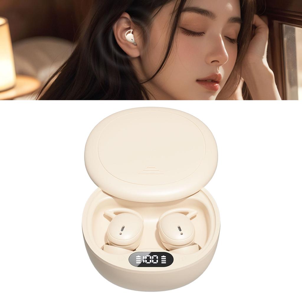 Wireless Earbuds Digital Display Skin Friendly Portable Noise Blocking Earphones for Sleeping