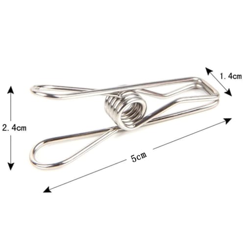 Set of 80 Stainless Steel Clothespins, Large Capacity, Commercial Storage Supplies, Clothes Drying Racks, Pants, Skirts, Towels, Cute, Stylish, DIY, C