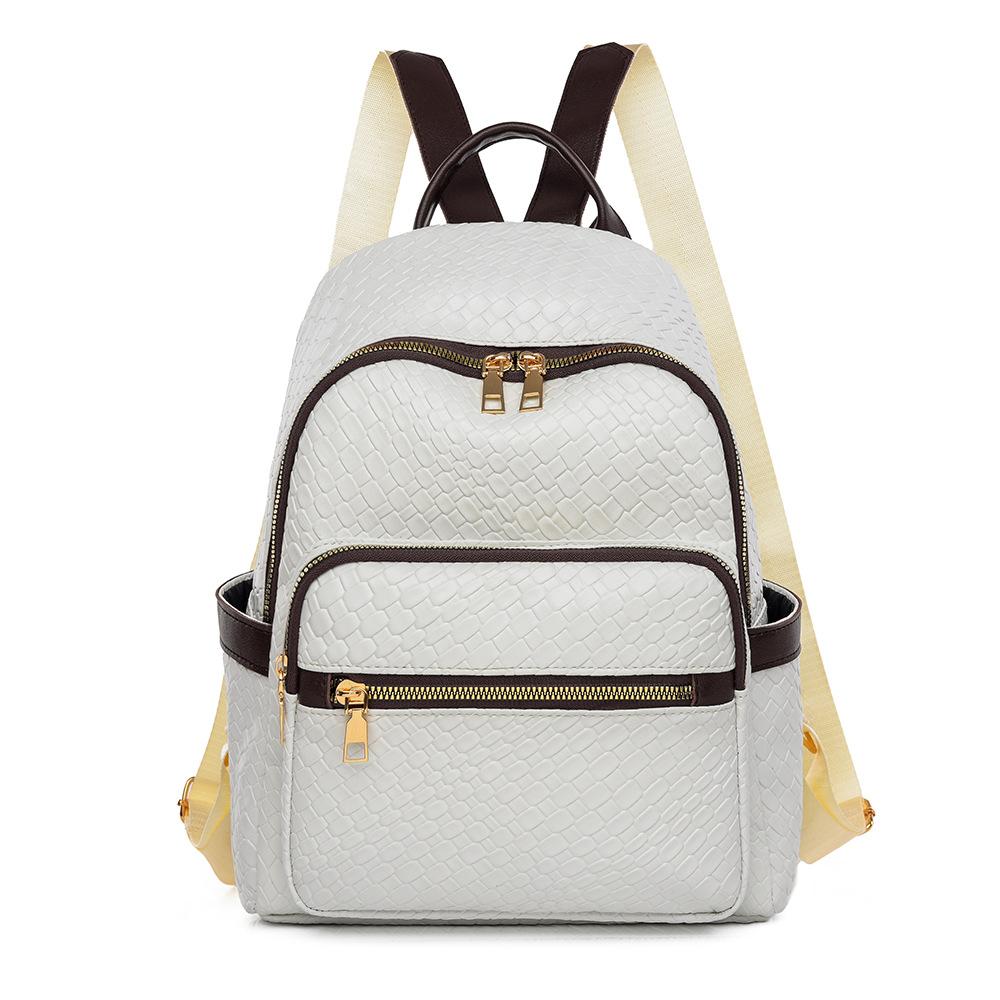 

Ретро Рюкзак из Мягкой Кожи для Женщин Простой и Универсальный Рюкзак Большой Вместимости для Дам Повседневный Школьный Рюкзак бежевый