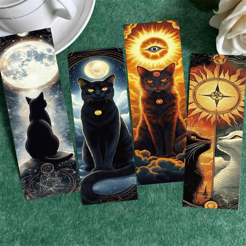 5/30PCS Cartoon Cat Tarot Cards Bookmark for Pages Books Readers Handheld Creative Materials Stationery Supplies