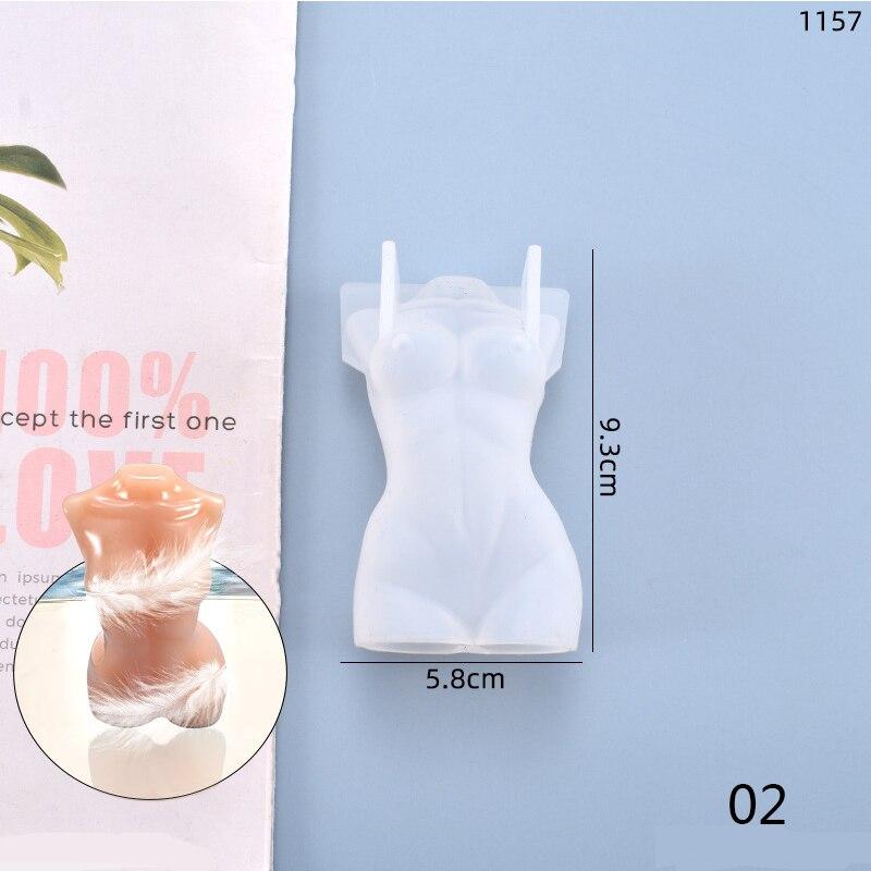 1 buc. Matriță de Ceară Siliconică 3D Corp Uman DIY Instrument pentru Fabricarea Manuală a Lumânărilor Matriță Epoxy Cristal Artă Simulare Decorare Corp Uman