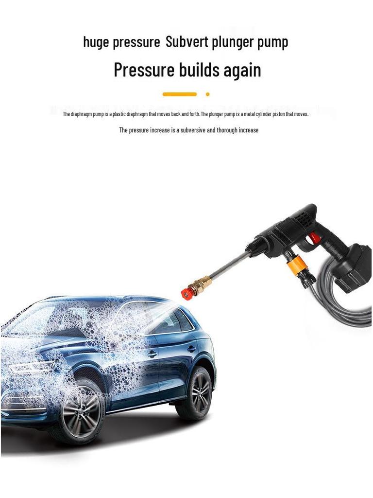 Pistol electric de spălare auto cu presiune înaltă fără fir: Pulverizator Universal Reîncărcabil cu Apă pentru Curățarea Casei și a Mașinii