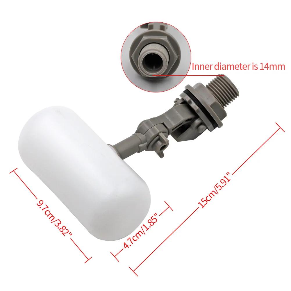 

1Pcs Floating Ball Valve Shut Off 1/2 3/4 Automatic Drinker Bowl Water Tank Fish Tank Water Level Control Water Tower Farm
