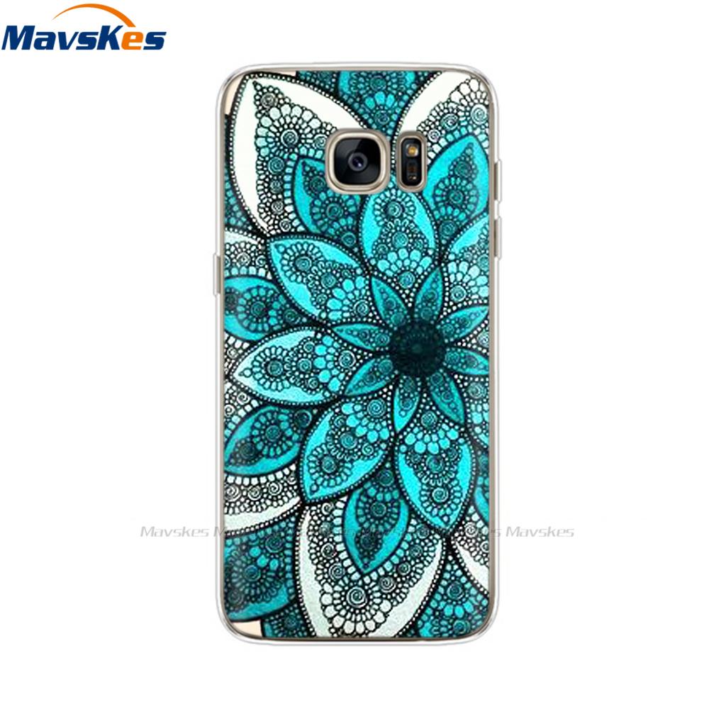 Custodia in Silicone Cartone Animato Per Samsung Galaxy S7 Custodie Cover Fiore Morbido TPU Custodia per Telefono Per Samsung S7 edge G930F G930FD G930W8 Funda